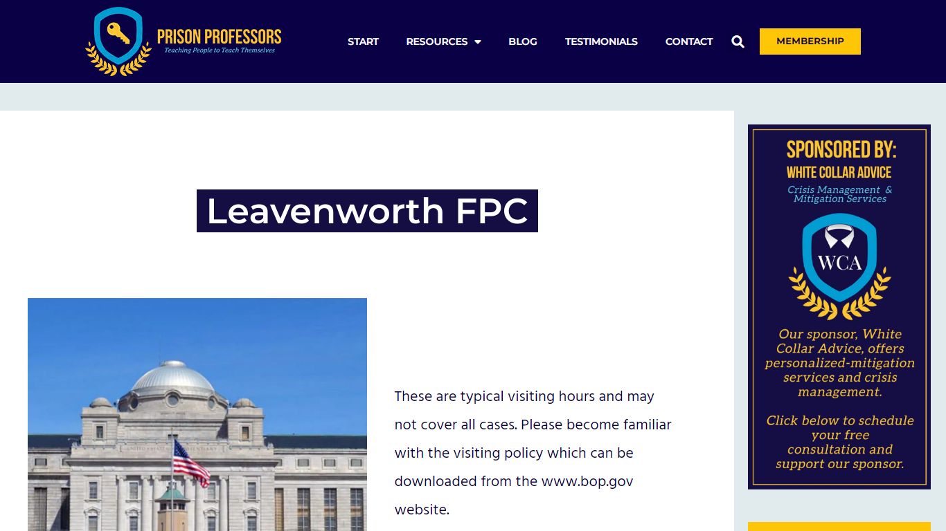 Leavenworth FPC - Prison Professors